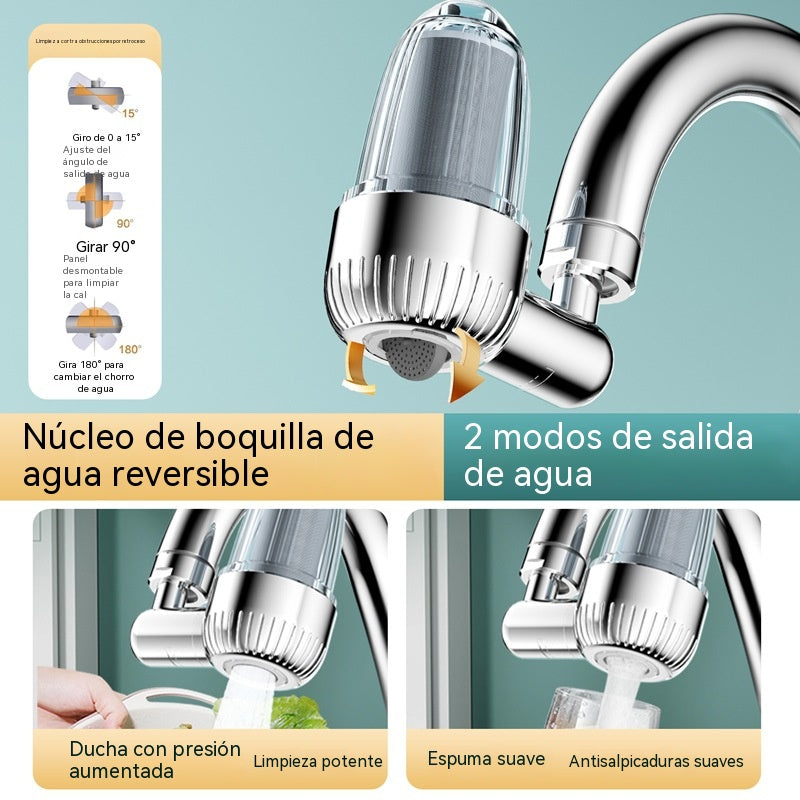 💧【30%OFF】✨ Filtro de agua para grifo de acero inoxidable 316 | Purificación profunda, elimina sedimentos y olores, instalación rápida compatible con el 99% de grifos 🚰