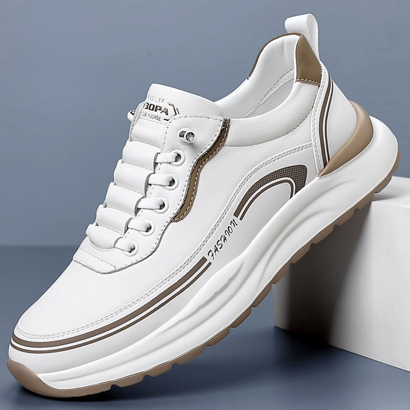 😎 [39-45] Zapatillas deportivas fabricadas en piel resistente al agua y a la suciedad, con suelas suaves para máxima comodidad.