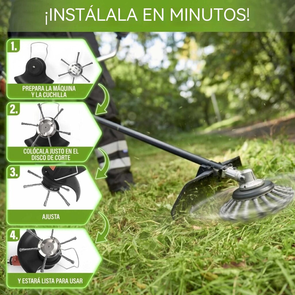 【Compre uno y llévese otro gratis】 Disco de corte para cortacésped de alambre de acero de 6 pulgadas