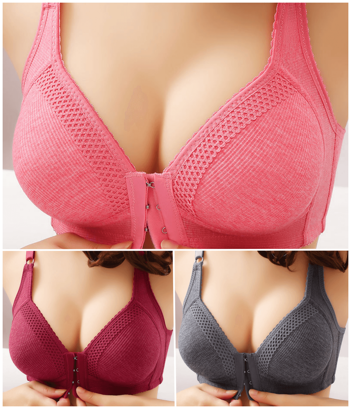 【3 piezas 29 euros】Sujetador push-up de alta calidad, sin costuras, moderno y sexy, previene la flacidez【40-90KG】