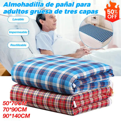 Oferta por tiempo limitado (50*70cm) Almohadilla lavable y transpirable para el cuidado de pañales para adultos