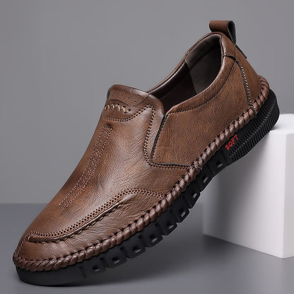 👞【39-44】Zapatillas deportivas casuales para hombre, fabricadas en piel auténtica, con suela suave, antideslizantes, transpirables