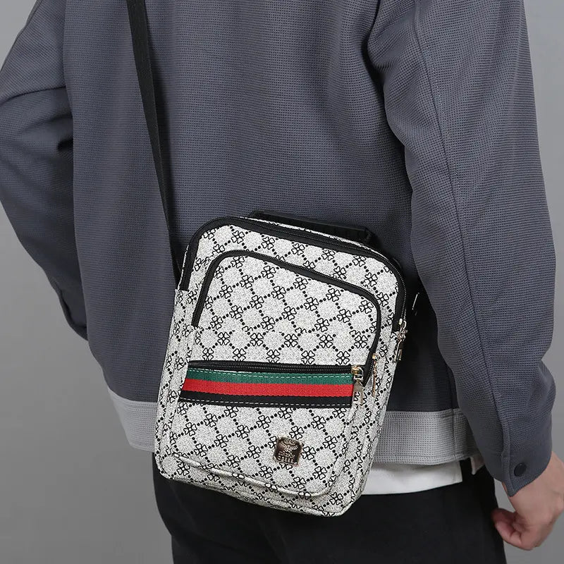 😎Nuevo bolso de hombro para hombre de gran capacidad en piel sintética (PU)