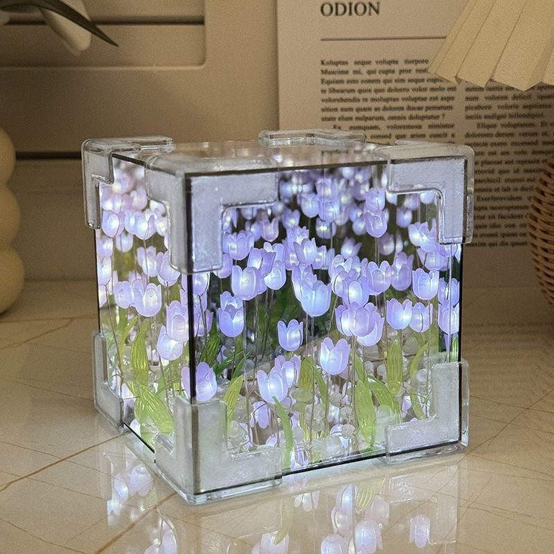 🔥🌟🌷DIY Cubo Mágico Luz Tulipán Espejo