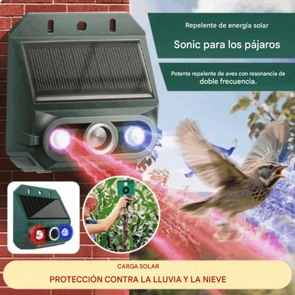 🔥【Oferta especial】🔥Repelente solar ultrasónico para animales para exteriores: puede ahuyentar pájaros y animales.