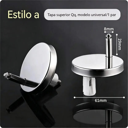 🚽【2 pares, 4 piezas en total】Accesorios universales para baño ----💦✨Abrazaderas de tornillo para fijar el asiento del inodoro.