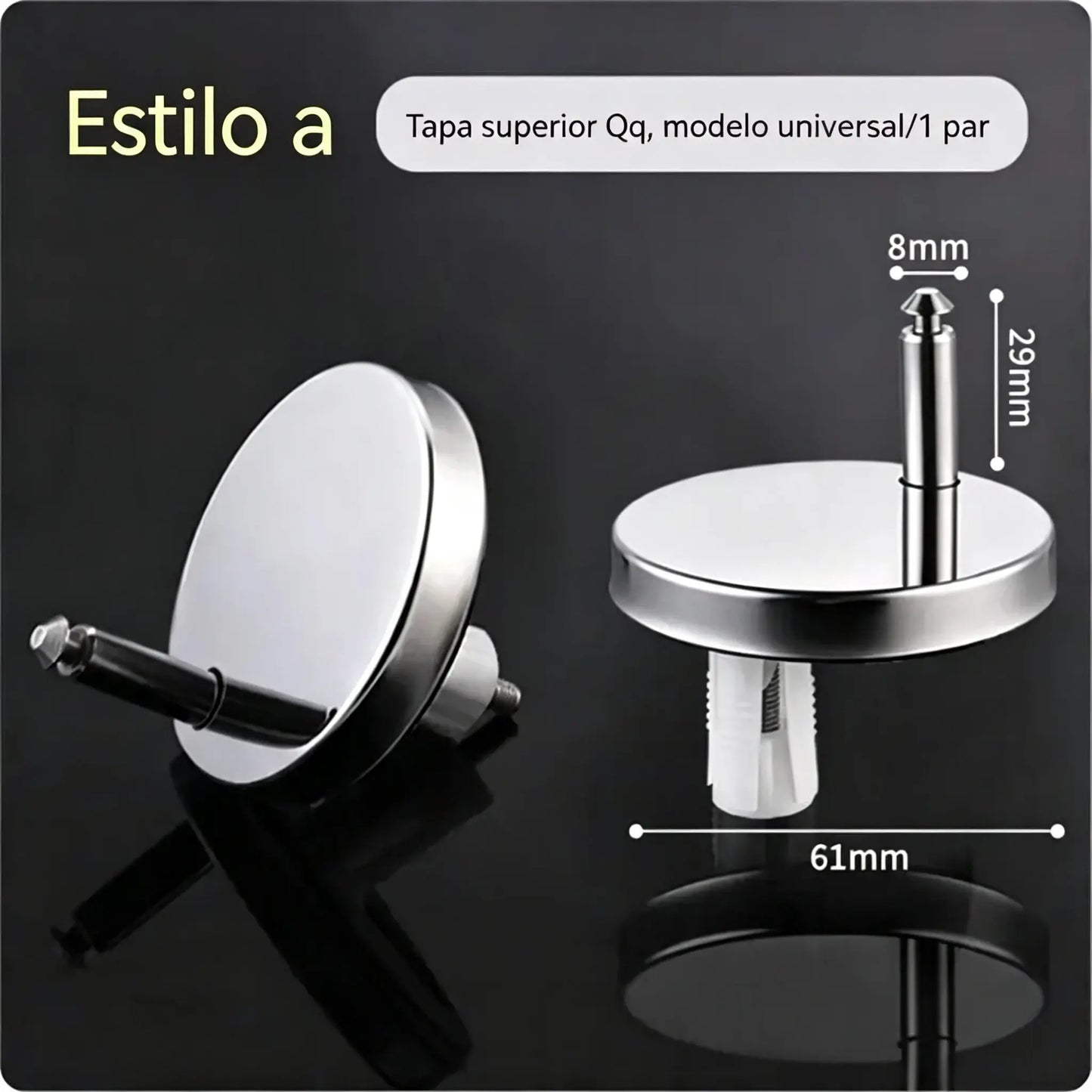 🚽【2 pares, 4 piezas en total】Accesorios universales para baño ----💦✨Abrazaderas de tornillo para fijar el asiento del inodoro.
