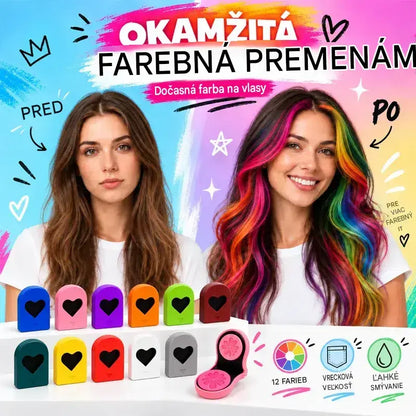 🌈🪮Kompaktna barva za lase v prahu z 12 odtenki za hitro barvanje
