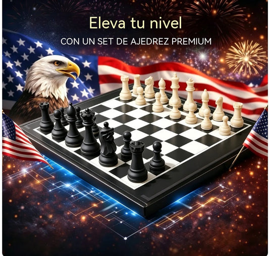 Tablero de ajedrez y piezas de edición especial de aniversario