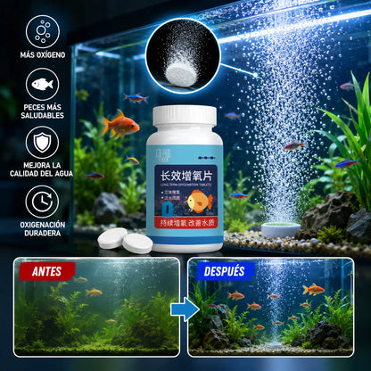🐠🌿 Pastillas purificadoras de agua para acuario + pastillas oxigenadoras