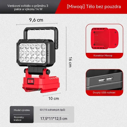 🔄💡Svítilna na lithiovou baterii s USB rozhraním, vhodná pro opravy aut apod.
