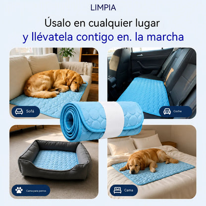 📢 ¡50 % de descuento 🔥! Alfombrilla refrescante para mascotas (no requiere llenado de agua) 🧊 — Fabricada en tejido Oxford transpirable; apta para todo tipo de camas o jaulas para mascotas.