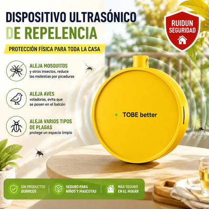 🔥【2 piezas 26 euros】🐦 Repelente de pájaros ultrasónico portátil | Ahuyentador automático para palomas, ideal para balcones, jardines y exteriores
