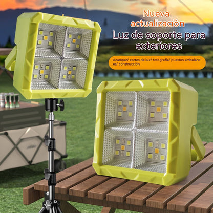 Luz de emergencia solar recargable multifuncional para exteriores