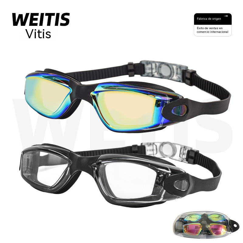 💥【Compra 1 y llévate 1 gratis】Gafas de natación impermeables y antivaho de alta definición, artículos de natación para hombres y mujeres.