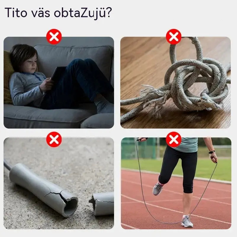 🏃【Kupte 2, získejte 2 zdarma】4 kus 560 českých korun🌈 LED svítící švihadlo pro děti