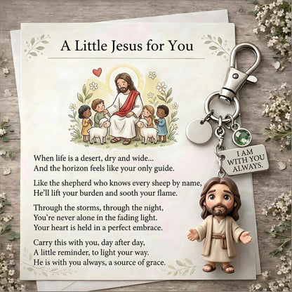 Un pequeño Jesús para ti: un entrañable set de regalo con llavero y tarjeta con poema.🙏💌🌟