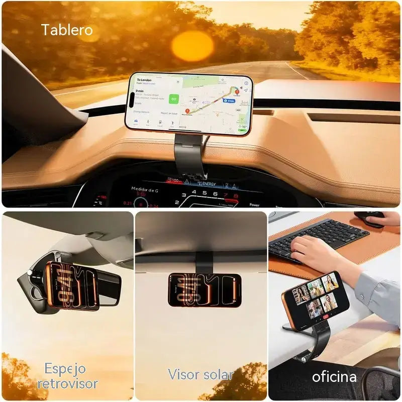 Soporte magnético para salpicadero de coche, plegable, para teléfono y navegador