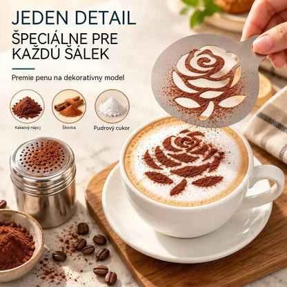✨9 položek za 520 Kč☕ Nerezová oceľová forma na kávové latte art