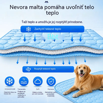 📢 50% zľava 🔥! Chladiaca podložka pre domáce zvieratá (bez nutnosti plnenia vodou) 🧊 — Vyrobená z priedušnej oxfordskej látky; vhodná do všetkých typov pelechov alebo prepraviek pre domáce zvieratá.