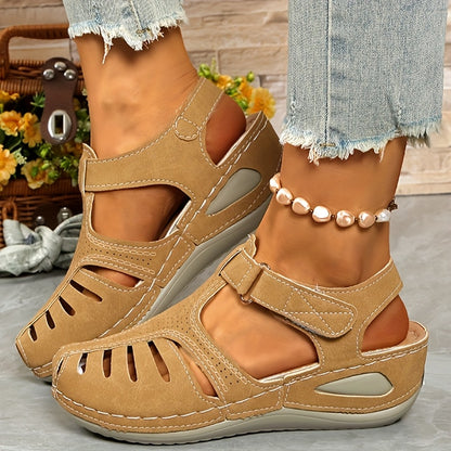 【34-44】Sandalias de cuña casuales para mujer, transpirables y cómodas