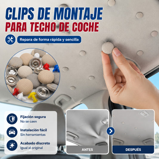 🔥【30 piezas】Hebillas de desmontaje de lona para techo de coche (incluye kit de herramientas de instalación)