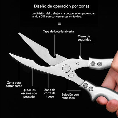 🔥【Compre 1 y obtenga 1 gratis】✂️Tijeras multifuncionales de acero inoxidable para cocina y hogar