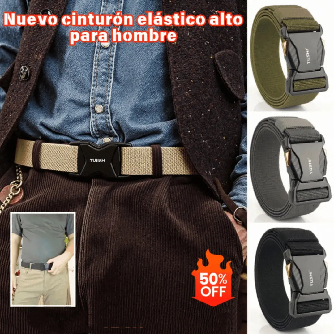 Nuevo cinturón elástico alto para hombre（Imprescindibles para hombres）