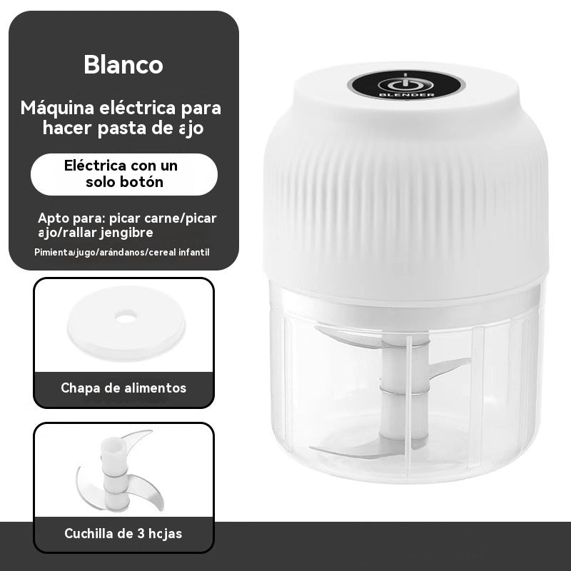 ✨⚡ Picadora de carne eléctrica multiusos ｜Pica ajo fácilmente, muele carne rápidamente, diseño recargable 🍖🧄