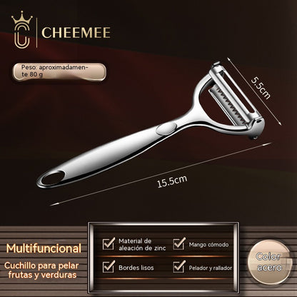 【Compra 1 y llévate 1 gratis】Pelador multifuncional 5 en 1 de acero inoxidable para uso en la cocina.
