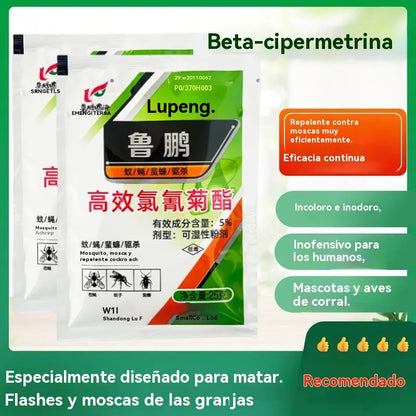 🦟🪰【10 bolsas】El insecticida en polvo de cipermetrina de alta eficiencia más eficaz, se puede utilizar en granjas/hogares/exteriores