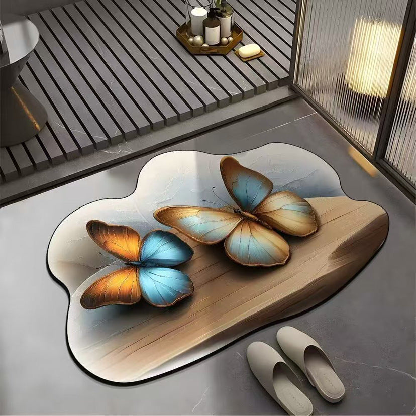🔥OFERTA PROFUNDA💕【30*40cm+ 40*60cm】Alfombrilla absorbente y antideslizante con patrón 3D realista