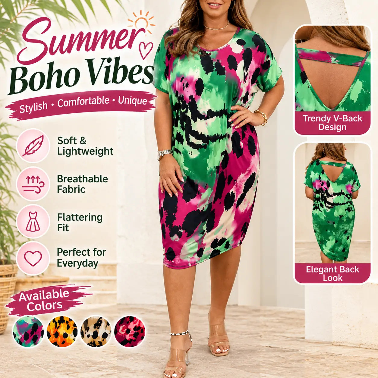 🔥✨【50%OFF】👗【40-120KG】Nuevo vestido de moda, diseño clásico, elegante y sencillo