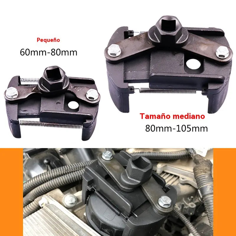 【60-80mm】Llave de extracción de filtro de automóvil ajustable en forma de U