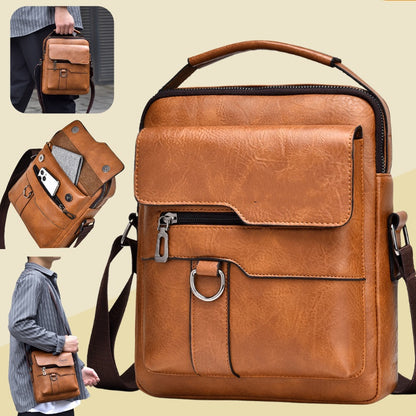 Pánská ležérní módní kožená taška z hovězí kůže