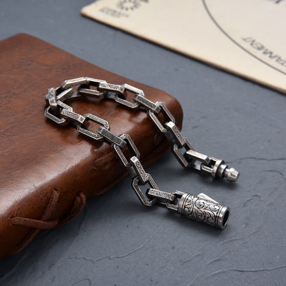 🎉⏰Oferta por tiempo limitado:🔥Pulsera de cuentas retorcidas de plata S925 para hombre