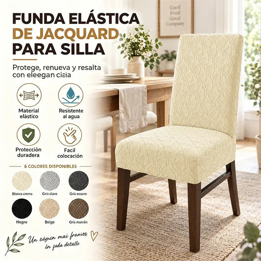 🔥Compra 1 y llévate 1 gratis🔥🪑✨ Funda Impermeable para Sillas | Protector Jacquard Antipolvo para Sillas de Comedor, Cocina y Hogar