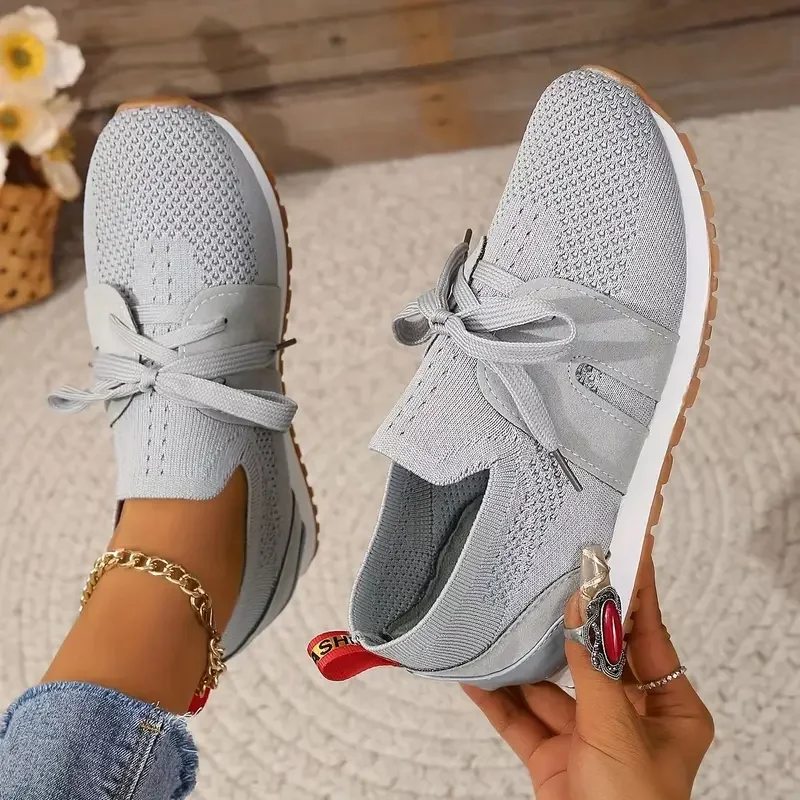 【35-43】Zapatillas ortopédicas tejidas y transpirables para mujer