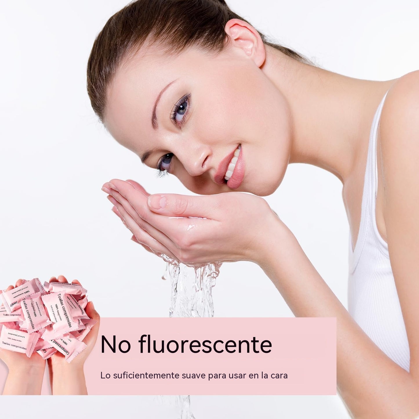💦【100unidades】✨🌈Toalla comprimida desechable. Toalla facial comprimida portátil.