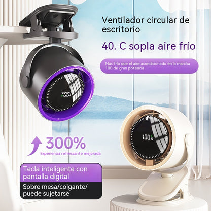 🧊🍃Nuevo ventilador de escritorio tipo turbina sin aspas (se puede montar en la pared)