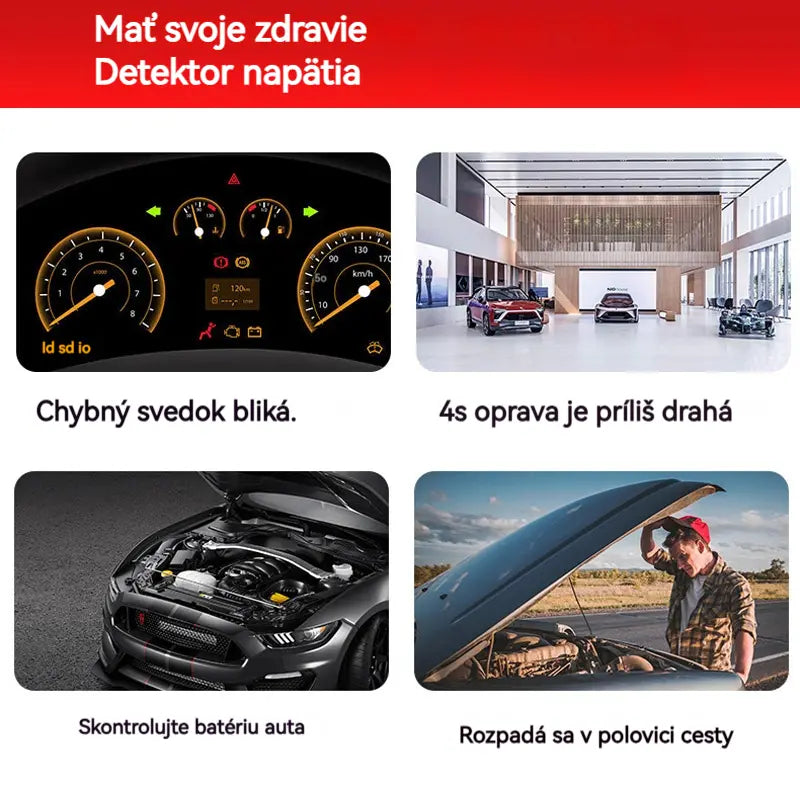 🚗⚡🔋🔥Testovacie pero s automatickým stmievaním digitálneho displeja, detekcia a oprava obvodov, pero na detekciu poruchy napätiapozitivă și negativă