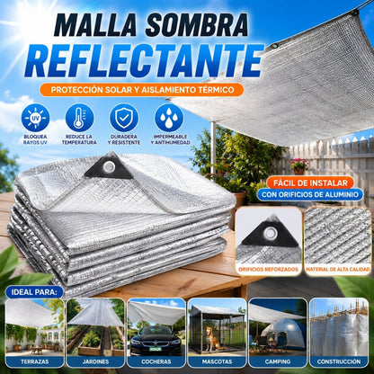 【200*300cm】Malla de sombreo de papel de aluminio: aislamiento térmico, antienvejecimiento, protección solar para el cultivo y la plantación de flores en balcones al aire libre.