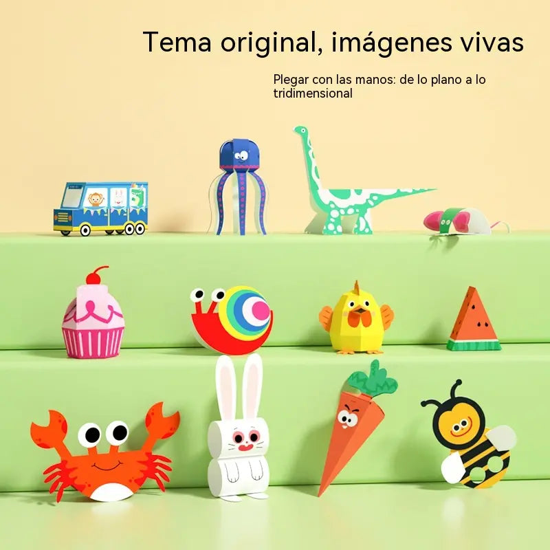 🎨 36 Diseños de Papel 3D para Crear, Doblar y Divertirse