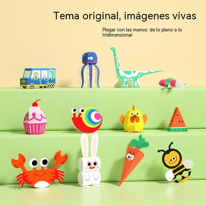 🎨 36 Diseños de Papel 3D para Crear, Doblar y Divertirse