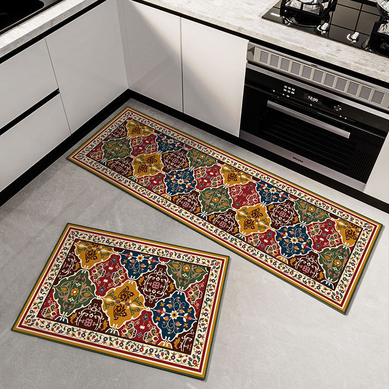 【40x60 + 40x120 cm】Alfombra de suelo antideslizante, resistente a las manchas y altamente absorbente.