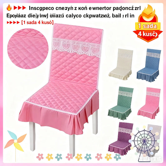 【4 kusy】Univerzální potah na židli jednodílný podsedák univerzální potah na stůl a židli protiskluzový potah na židle pro domácnost polštář na opěradlo