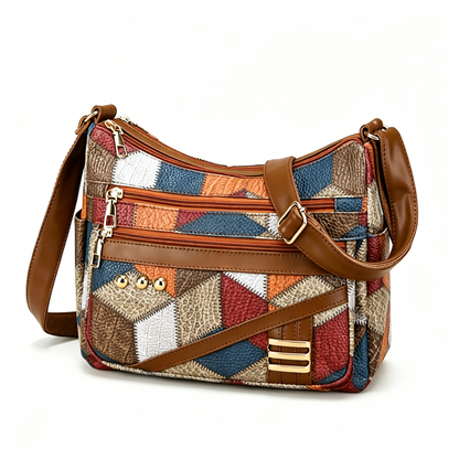 Bolso de hombro a juego de color de cuero suave de PU de nueva moda