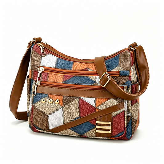 Bolso de hombro a juego de color de cuero suave de PU de nueva moda