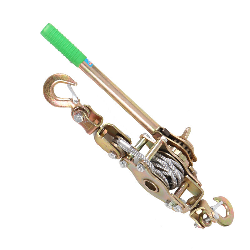 Cabrestante Extractor de Cable de Acero de 2 Toneladas con 2 Ganchos – ¡Mueve Cargas Pesadas con Menos Esfuerzo!
