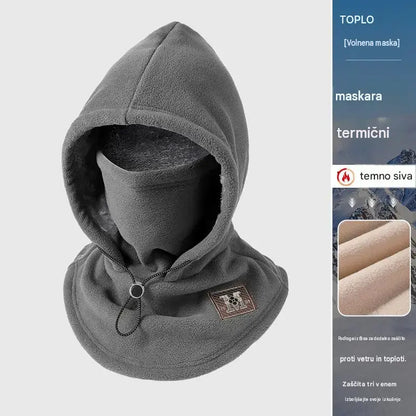☃ Kapucar 3 v 1 s flis podlogo – nepogrešljiv kos za kolesarjenje na prostem jeseni in pozimi.